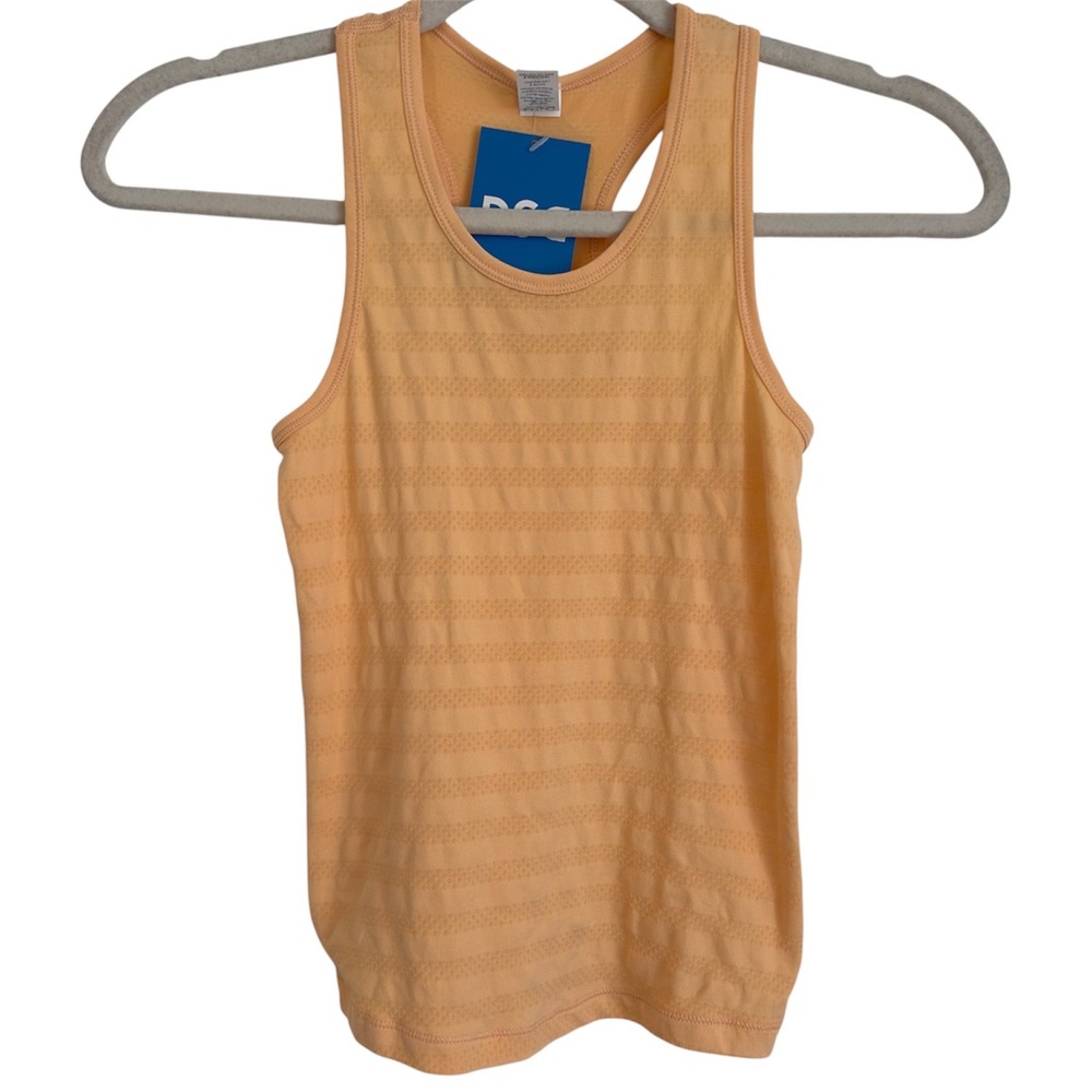 DSG Girls Movement Seamless Mesh Tank Top Peach Orange XS 6-7 CKP11436CN NWT